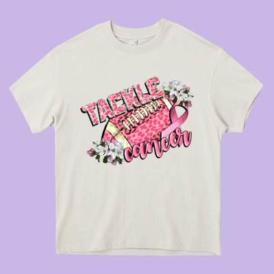 Tackle Cancer Heavy Core Tee Designed By Cowgirlartshop