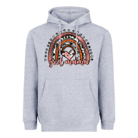 Heather Grey girl mama western leopard rainbow Heavyweight Hoodie - JahusDesignShop
