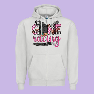 Gone Racing Zipper Hoodie Designed By Jahusdesignshop