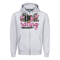 Heather Grey gone racing Zipper Hoodie - JahusDesignShop