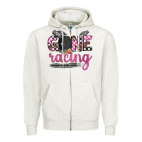 Oatmeal Heather gone racing Zipper Hoodie - JahusDesignShop