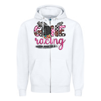 White gone racing Zipper Hoodie - JahusDesignShop
