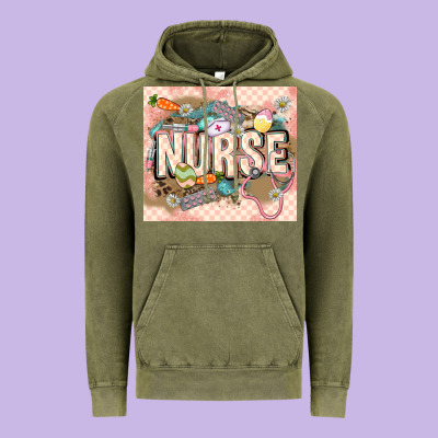 Easter Nurse Vintage Hoodie Designed By Lillyallendesigns