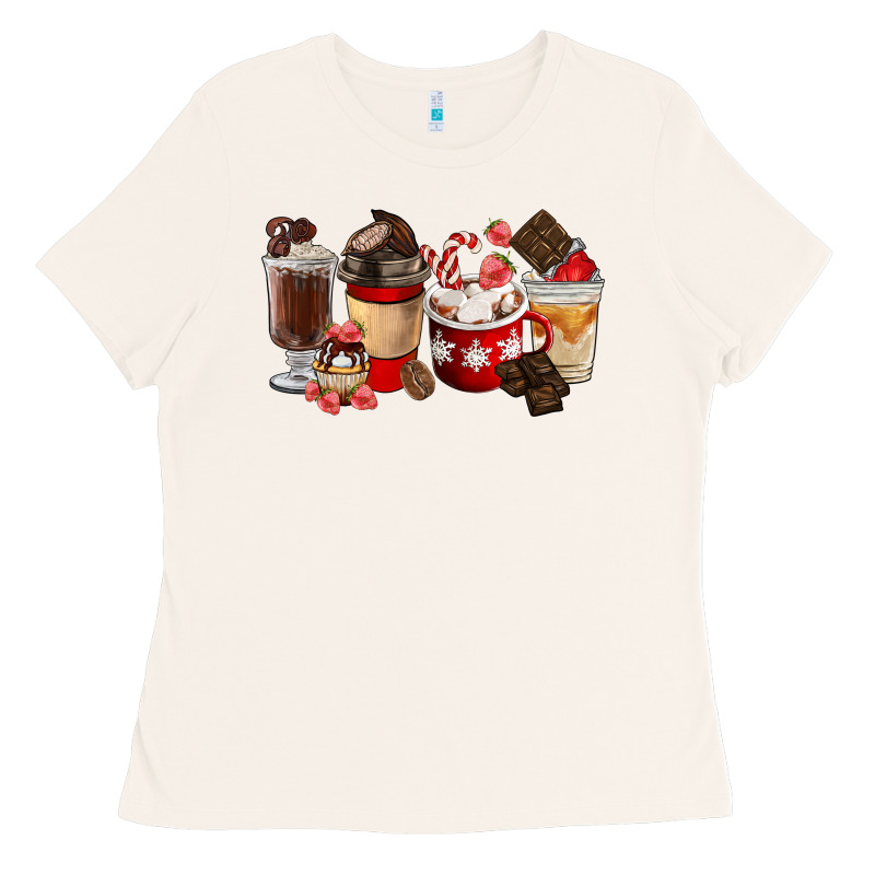 Chocolate Love Coffee Cups Ladies Tee by FaDigitalArtStudio | Teevron