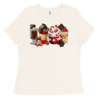 Bone Chocolate Love Coffee Cups Ladies Tee - FaDigitalArtStudio