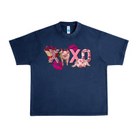 Navy Valentine's Day Pig Xoxo Urban Heavy Tee - FaDigitalArtStudio