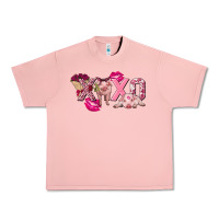 Salmon Valentine's Day Pig Xoxo Urban Heavy Tee - FaDigitalArtStudio