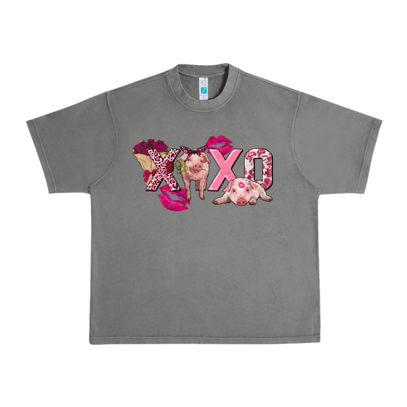 Valentine's Day Pig Xoxo Urban Heavy Tee by FaDigitalArtStudio | Teevron