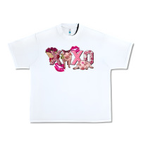 White Valentine's Day Pig Xoxo Urban Heavy Tee - FaDigitalArtStudio