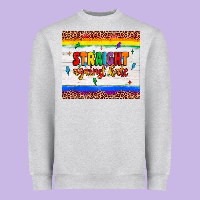 Straight Against Hate Tumbler Heavyweight Sweatshirt Designed By Jahusdesignshop