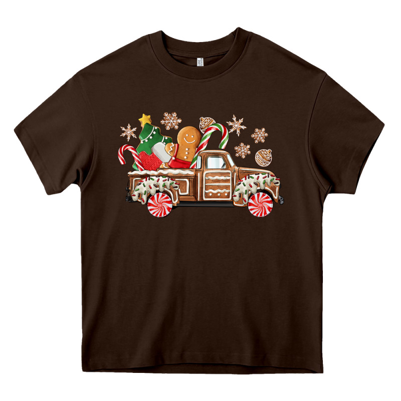 Christmas Gingerbread Truck Heavy Core Tee by CowGirlArtShop | Teevron