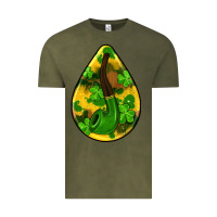 Vintage Olive st.patrick's teardrop earrings Vintage Tee - FaDigitalArtStudio