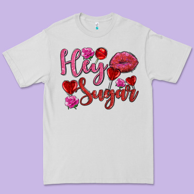Hey Sugar With Lips And Candies Olivia Premium Tee Designed By Oliviacreatesart