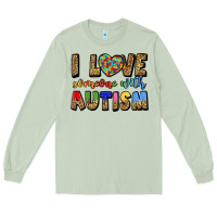 Matcha i love someone with autism Long Sleeve Tee - LillyAllenDesigns