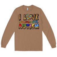 Toasted Coconut i love someone with autism Long Sleeve Tee - LillyAllenDesigns