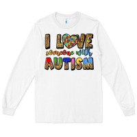 White i love someone with autism Long Sleeve Tee - LillyAllenDesigns