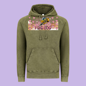 I Dig You Valentine 16oz Vintage Hoodie Designed By Cowhidedigitalart