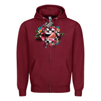 Burgundy race lip Zipper Hoodie - JahusDesignShop