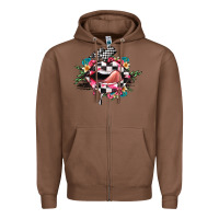 Chestnut race lip Zipper Hoodie - JahusDesignShop