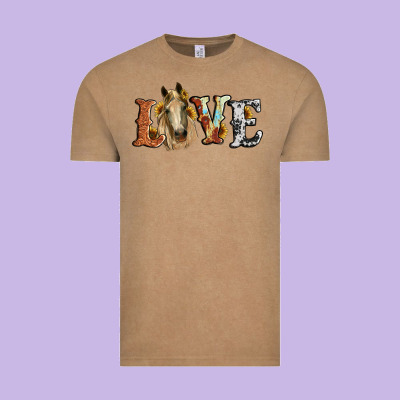 Love Horse Sunflower Vintage Tee Designed By Ranaportraitstore