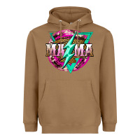 Toasted Coconut mama life and thunderbolt Heavyweight Hoodie - JahusDesignShop
