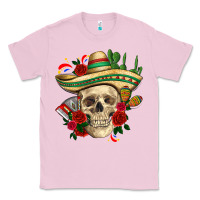 Bubblegum Pink Di de los muertos with roses Mexico Classic Tee - HowdyJamesFarm
