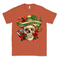 Copper Di de los muertos with roses Mexico Classic Tee - HowdyJamesFarm