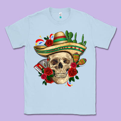 Di De Los Muertos With Roses Mexico Classic Tee Designed By Howdyjamesfarm