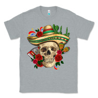Heather Grey Di de los muertos with roses Mexico Classic Tee - HowdyJamesFarm