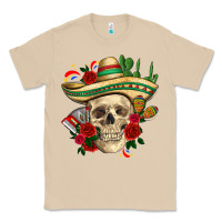Mushroom Di de los muertos with roses Mexico Classic Tee - HowdyJamesFarm