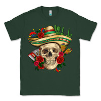 Sports Green Di de los muertos with roses Mexico Classic Tee - HowdyJamesFarm