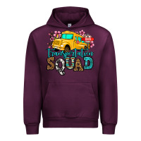 Mauve Wine transportation squad school bus Urban Hoodie - Jasminsmagicworld