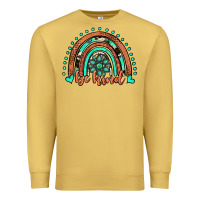 Antique Gold be kind western turquoise rainbow Premium Sweatshirt - JahusDesignShop