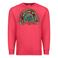 Cardinal be kind western turquoise rainbow Premium Sweatshirt - JahusDesignShop