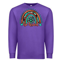 Purple be kind western turquoise rainbow Premium Sweatshirt - JahusDesignShop