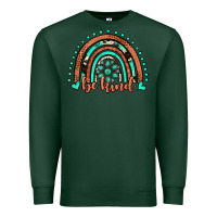Sports Green be kind western turquoise rainbow Premium Sweatshirt - JahusDesignShop