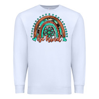 White be kind western turquoise rainbow Premium Sweatshirt - JahusDesignShop