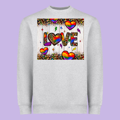Love Hearts Pride Tumbler Heavyweight Sweatshirt Designed By Jahusdesignshop