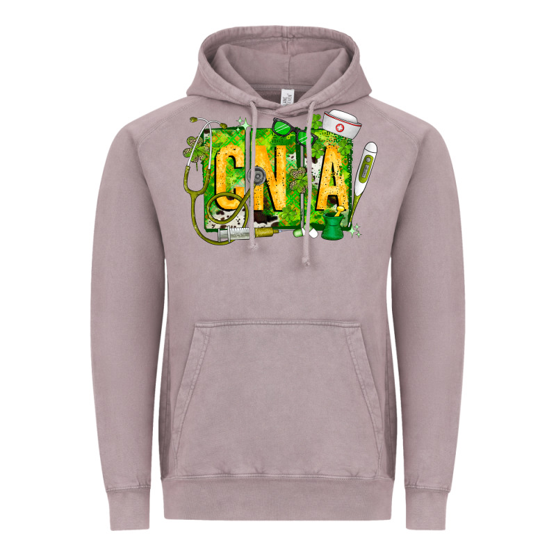 St. Patricks Day Cna Vintage Hoodie by CowhideDigitalArt | Teevron