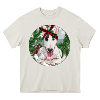 Cream Bull Terrier And Farm Heavy Core Tee - RanaPortraitStore