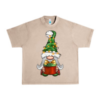French Oak Christmas Gnome With Gift Urban Heavy Tee - BundleAndBundleShop