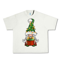 Pistachio Christmas Gnome With Gift Urban Heavy Tee - BundleAndBundleShop