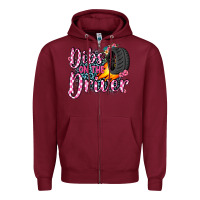 Burgundy dibs on the driver Zipper Hoodie - JahusDesignShop