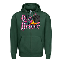 Sports Green dibs on the driver Zipper Hoodie - JahusDesignShop