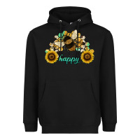 Black bee happy honey comb Heavyweight Hoodie - JahusDesignShop