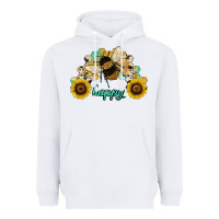 White bee happy honey comb Heavyweight Hoodie - JahusDesignShop