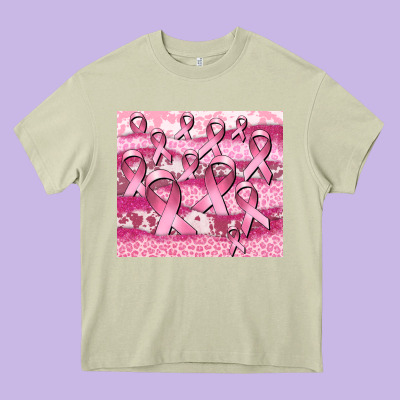 Ribbon  Breast Cancer Heavy Core Tee Designed By Cowgirlartshop