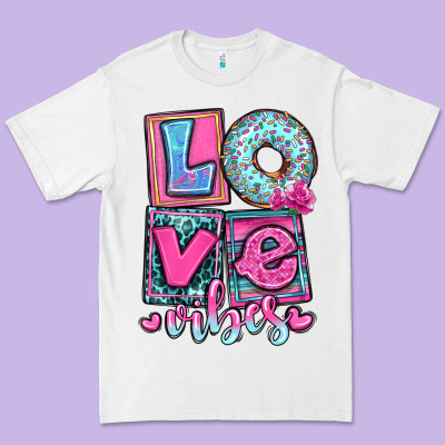 Love Vibes Premium Tee Designed By Oliviacreatesart