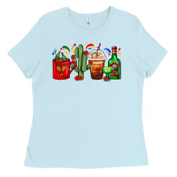 Mexico Coffee Cups With Cactus And Tequila Bottle Ladies Tee | Teevron