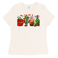 Bone Mexico Coffee Cups With Cactus And Tequila Bottle Ladies Tee - FaDigitalArtStudio